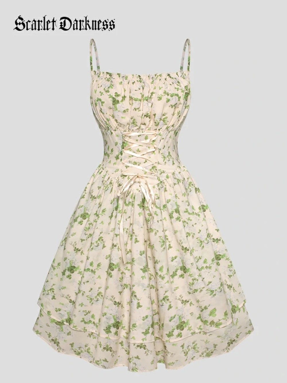 Scarlet Darkness Spring Victorian Pastoral Milkmaid Pockets Dress Medium NWT